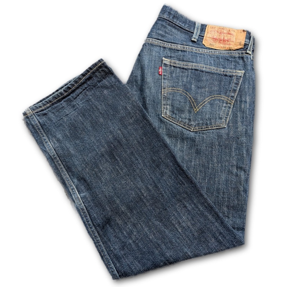 Levi's Mens 44x32 Jeans 501 Blue Original Fit Button Fly Denim 5 Pocket Straight